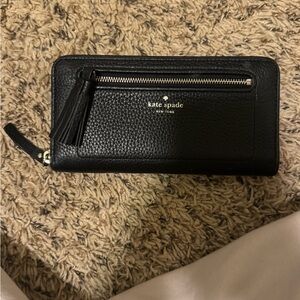 Kate Spade Black Wallet with Tassel